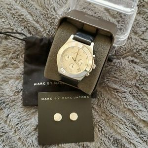 Womens Marc by Marc Jacobs Watch & Earrings